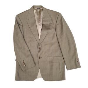 Vintage Bill Blass Ivy Prep Wool Houndstooth Blazer Jacket Sport Coat 38R? 40R?